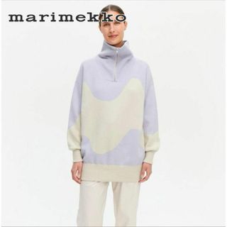 marimekko - 美品★marimekko ハーフジップニット 0409