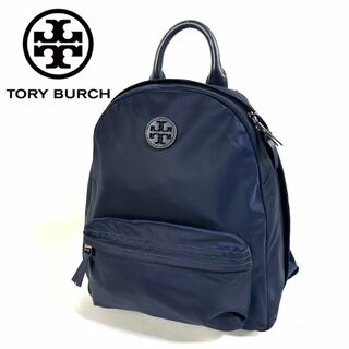 Tory Burch - 【極美品】TORY BURCH エラ ナイロン レザー 肩掛け リュックサックス