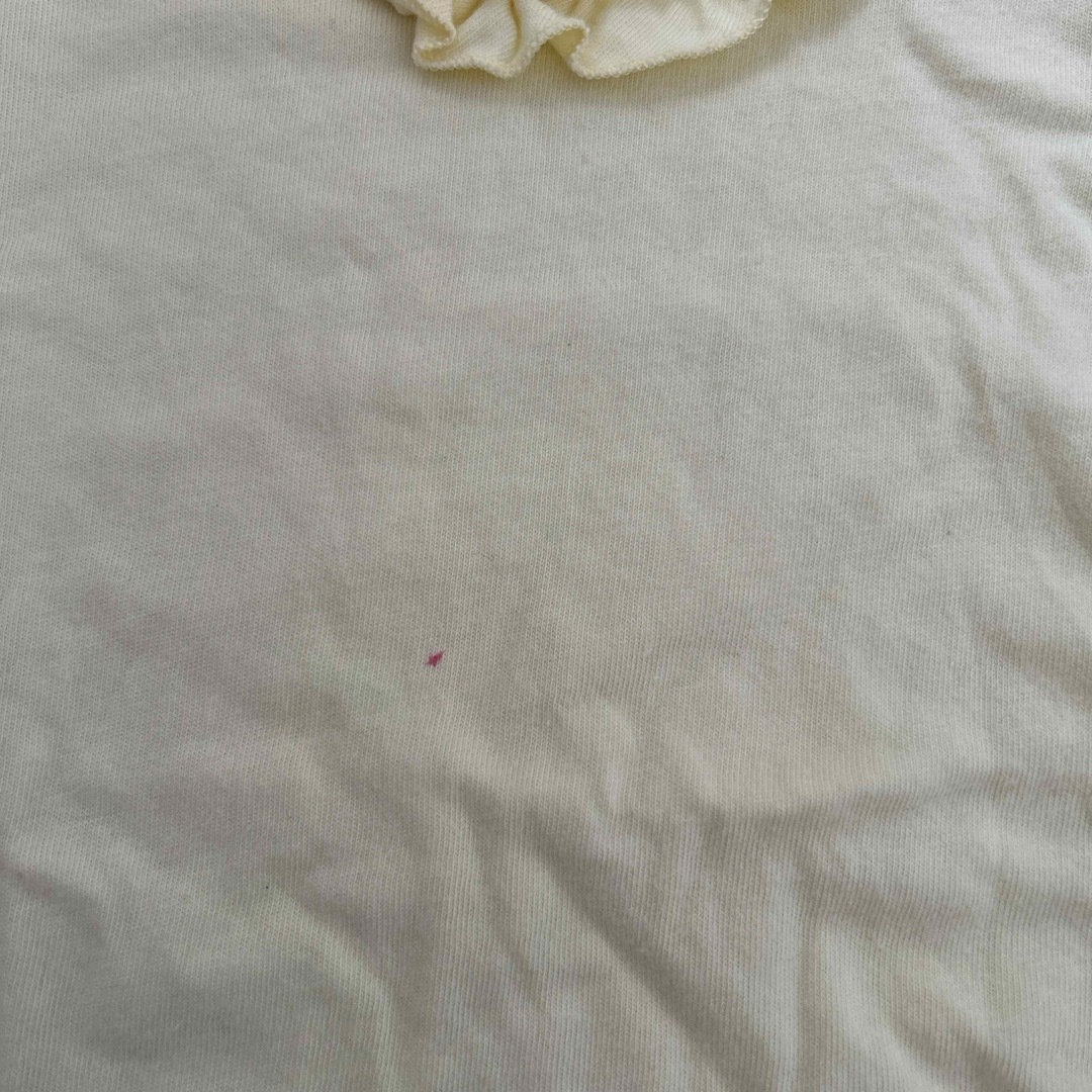 UNIQLO 半袖Tシャツ　イエロー　フリル　90 女の子 キッズ/ベビー/マタニティのキッズ服女の子用(90cm~)(Tシャツ/カットソー)の商品写真