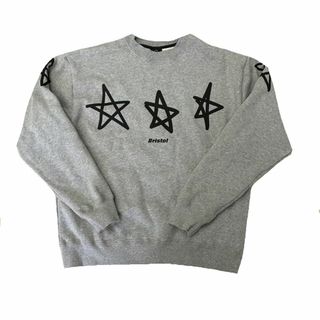 F.C.Real Bristol/FCRB/STAR CREW NECK SWEAT/スウェット/コットン/2023FW/グレー/#S/FCRB-232078【SA7679】