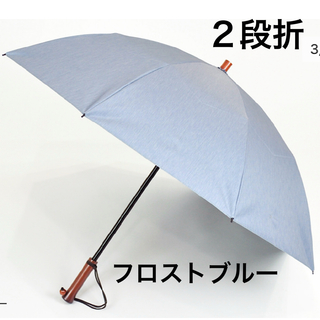 サンバリア100 折りたたみ日傘 2段折  フロストブルー 手元ストレート (傘)