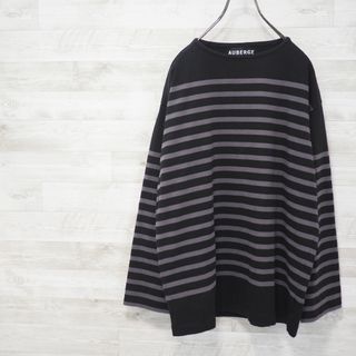 AUBERGE Big Charlotte Full Blk×Grey-40(Tシャツ/カットソー(七分/長袖))