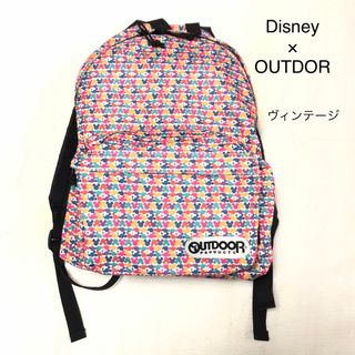 ディズニー(Disney)のDisney OUTDOR コラボ リュック　ヴィンテージ　ディズニーランド(キャラクターグッズ)