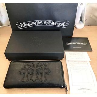 クロムハーツ(Chrome Hearts)の超美品！クロムハーツ REC セメタリークロスウォレット 財布(長財布)