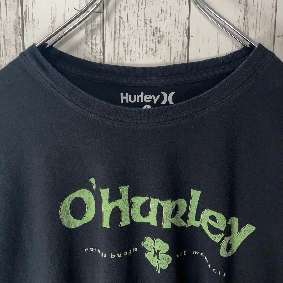 HURLEY X USA古着 ビックサイズクローバープリントTシャツ L黒メンズ メンズのトップス(Tシャツ/カットソー(半袖/袖なし))の商品写真