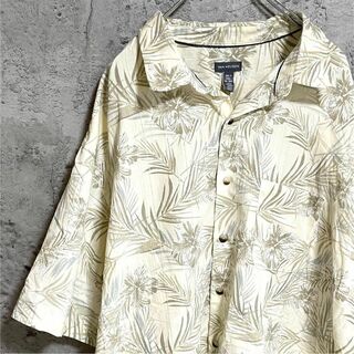 B315　アロハシャツ　オーバーサイズ　総柄　オープンカラー　ポリ100%(Tシャツ/カットソー(半袖/袖なし))
