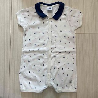 プチバトー(PETIT BATEAU)のプチバトー 半袖 ベビーロンパース(ロンパース)