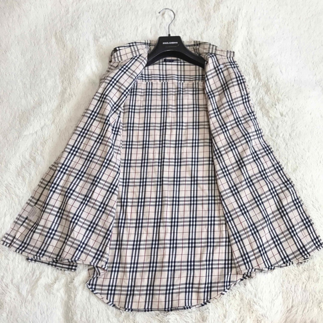 BURBERRY(バーバリー)の美品 大きめ BURBERRY ノバチェック ホースロゴ 長袖 シャツ Lサイズ メンズのトップス(シャツ)の商品写真