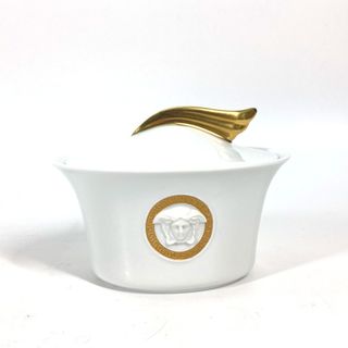 ヴェルサーチ(VERSACE)のヴェルサーチ VERSACE メデューサ Rosenthal ローゼンタール シュガーポット インテリア 食器 皿 小物入れ 雑貨 陶器 ホワイト 未使用(小物入れ)