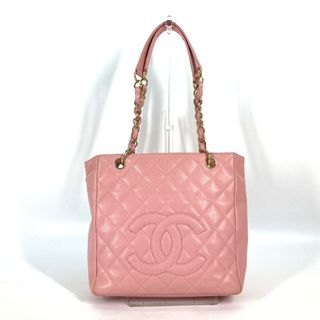 シャネル(CHANEL)のシャネル CHANEL マトラッセ PSTトート A50994  チェーン トートバッグ CC ココマーク キルティング ショルダーバッグ キャビアスキン ピンク(ショルダーバッグ)