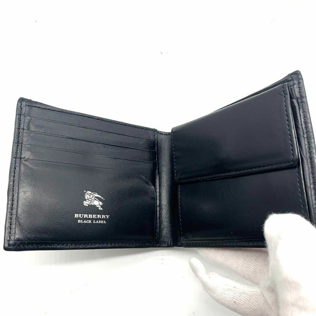 BURBERRY BLACK LABEL(バーバリーブラックレーベル)のバーバリー ブラックレーベル 折り財布 キャンバス レザー メンズのファッション小物(折り財布)の商品写真