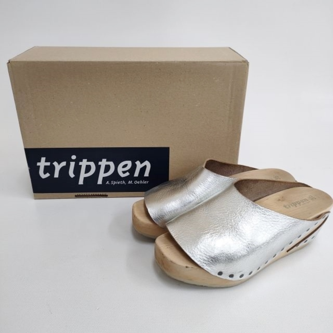 trippen(トリッペン)のtrippen Hut nickel オープントゥ ウッドサンダル サイズ35 サンダル シルバー レディース トリッペン【中古】4-0404S◎ レディースの靴/シューズ(サンダル)の商品写真