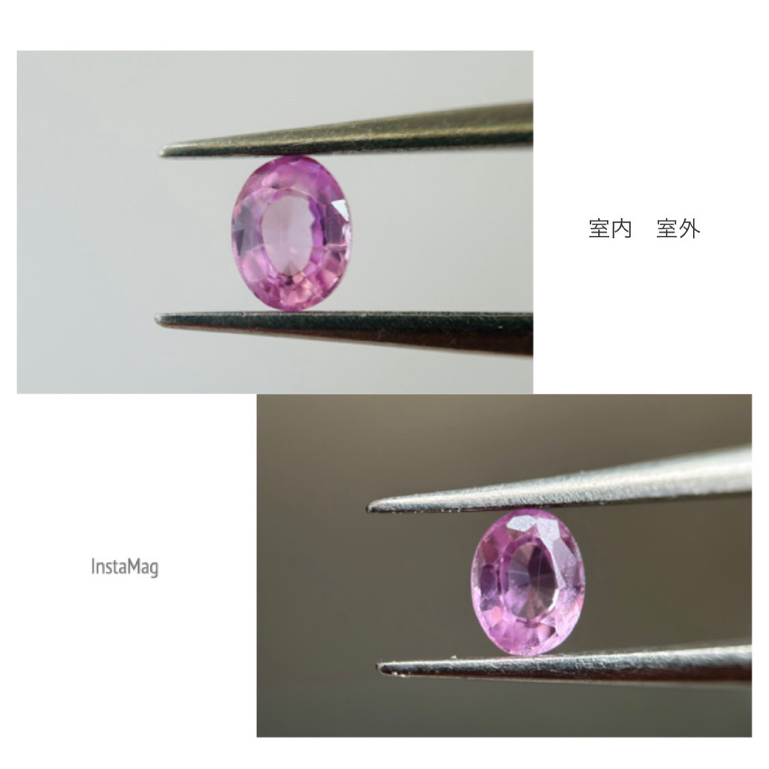 (R0417-2)『スリランカ産』ピンクサファイア　ルース　0.369ct レディースのアクセサリー(その他)の商品写真