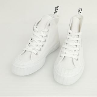 SUPERGA - S1141BW ロゴテープ ハイカット スニーカー キャンバス 37 ホワイト