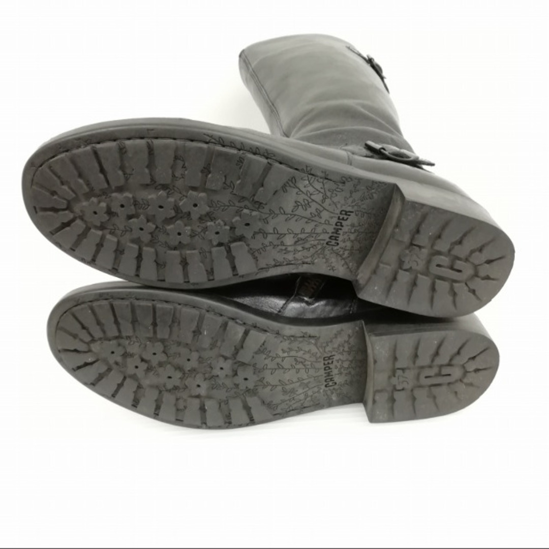 CAMPER(カンペール)のレザー ロング ブーツ サイドジップ 37 ブラック レディースの靴/シューズ(ブーツ)の商品写真