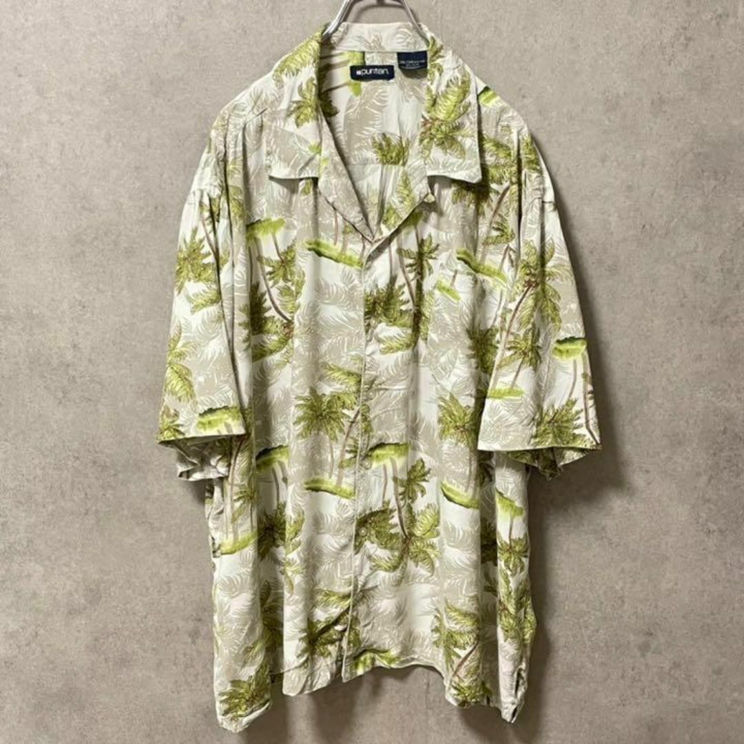 447　アロハシャツ　オーバーサイズ　総柄　オープンカラー　レーヨン100% メンズのトップス(Tシャツ/カットソー(半袖/袖なし))の商品写真