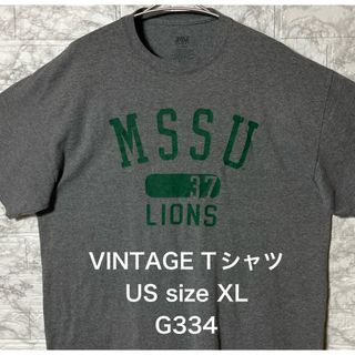 ヴィンテージ(VINTAGE)のUS古着 VINTAGE グリーン文字プリント 半袖Tシャツ XLsize(Tシャツ/カットソー(半袖/袖なし))