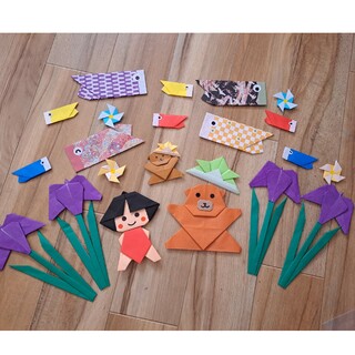 折り紙　製作キット　壁面飾り　子供の日　5月(型紙/パターン)
