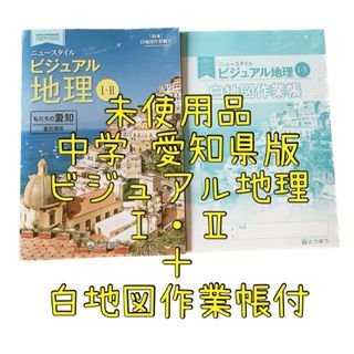 未使用品  中学生 1＆2年生  社会 地理  愛知県版 サブテキスト 白地図(語学/参考書)