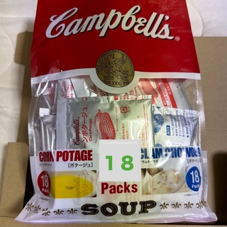 キャンベルジャパン インスタントスープ 18袋　コーン　クラムチャウダー　新品(インスタント食品)