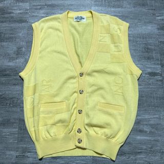 マンシングウェア(Munsingwear)のMunsing Wear マンシングウェア ニットベスト ゴルフウェア M 黄色(ウエア)