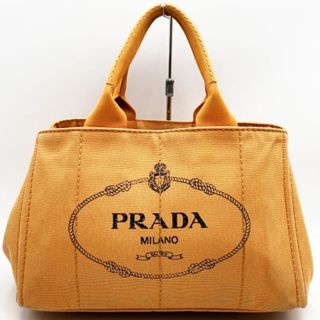 プラダ(PRADA)のPRADA プラダ BN1877 ハンドバッグ トートバッグ カナパ ロゴ 三角プレート オレンジ キャンバス レディース ウィメンズ ファッション 【中古】(ハンドバッグ)