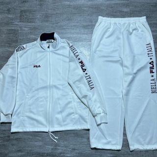 フィラ(FILA)の90s FILA フィラ ジャージ セットアップ 上下セット 白 ホワイト M(ジャージ)