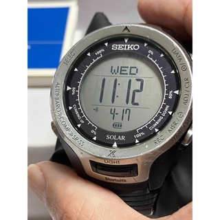 セイコー(SEIKO)のセイコーアルピニストSBEL001多機能モデル、多少傷などあり、問題なく稼働(腕時計(デジタル))