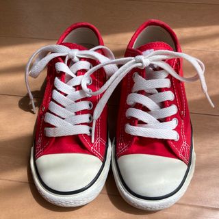 コンバース(CONVERSE)のコンバース  スニーカー　18cm 赤(スニーカー)