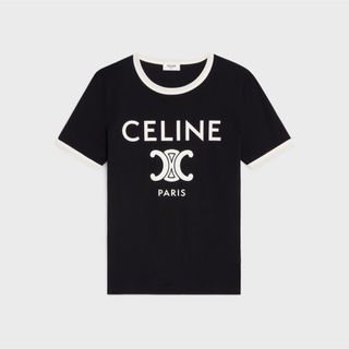 新品 先行発売 セリーヌ CELINE PARIS Tシャツ ブラック ホワイト