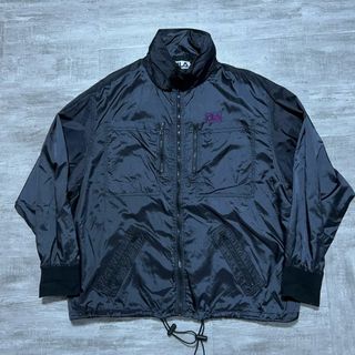 フィラ(FILA)のtech FILA フィラ ナイロンジャケット ギミック ポケット M 黒(ナイロンジャケット)