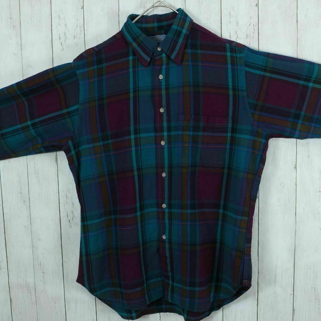 PENDLETON(ペンドルトン)の【希少】ペンドルトン 70s シャツ USA製 オンブレ チェック柄 長袖 L メンズのトップス(シャツ)の商品写真