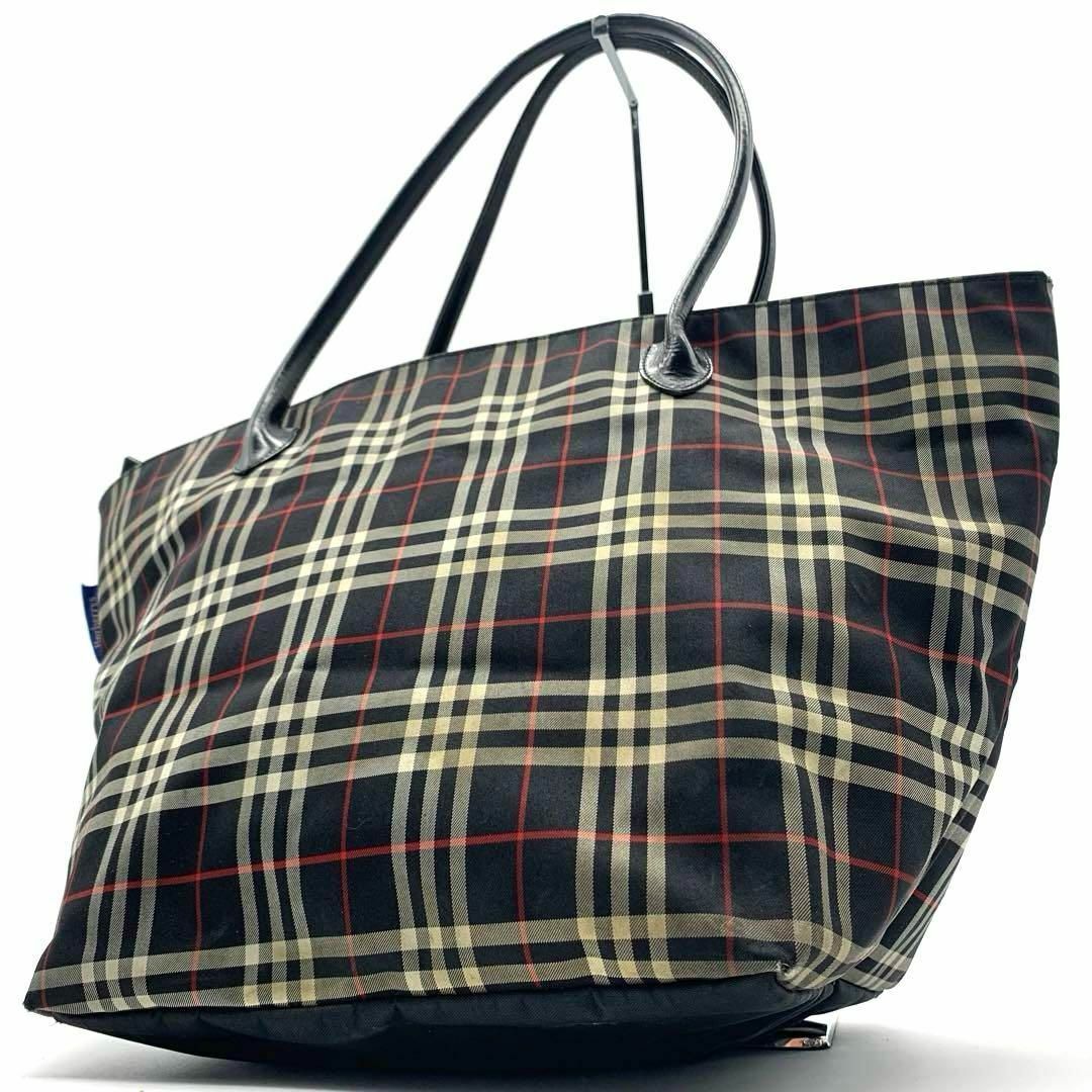 BURBERRY BLUE LABEL(バーバリーブルーレーベル)のバーバリー ブルーレーベル キャンバス レザー トートバッグ 肩掛け レディースのバッグ(トートバッグ)の商品写真