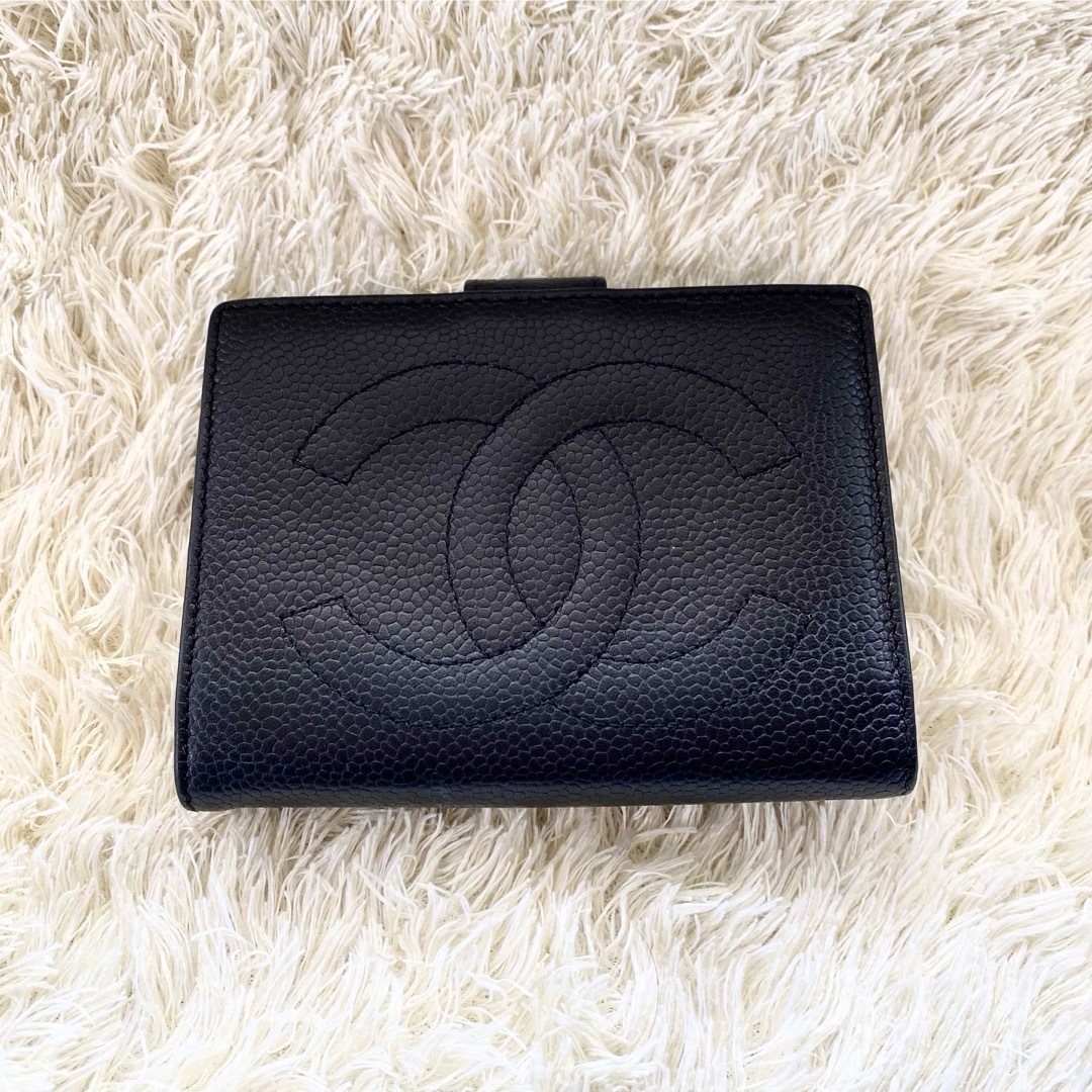 CHANEL(シャネル)の美品✨CHANEL シャネル デカココ キャビアスキン がま口 財布 レディースのファッション小物(財布)の商品写真