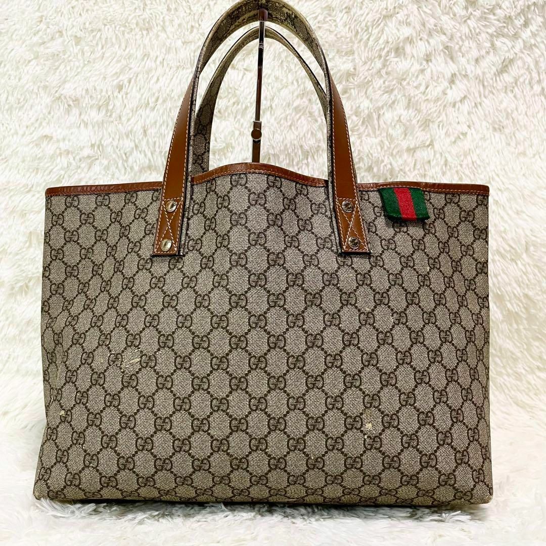 Gucci(グッチ)の大容量　GUCCI トートバッグ　シェリーライン　GGスプリーム　ビジネス　A4 レディースのバッグ(トートバッグ)の商品写真