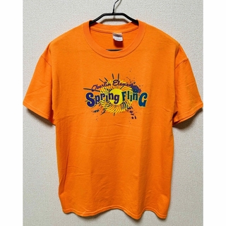 【US古着】 フロントプリントTシャツ(L / オレンジ系)(Tシャツ/カットソー(半袖/袖なし))