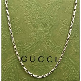 グッチ(Gucci)の正規品 GUCCI/グッチ スクエアチェーンネックレス(約50.5cm)シルバー(ネックレス)