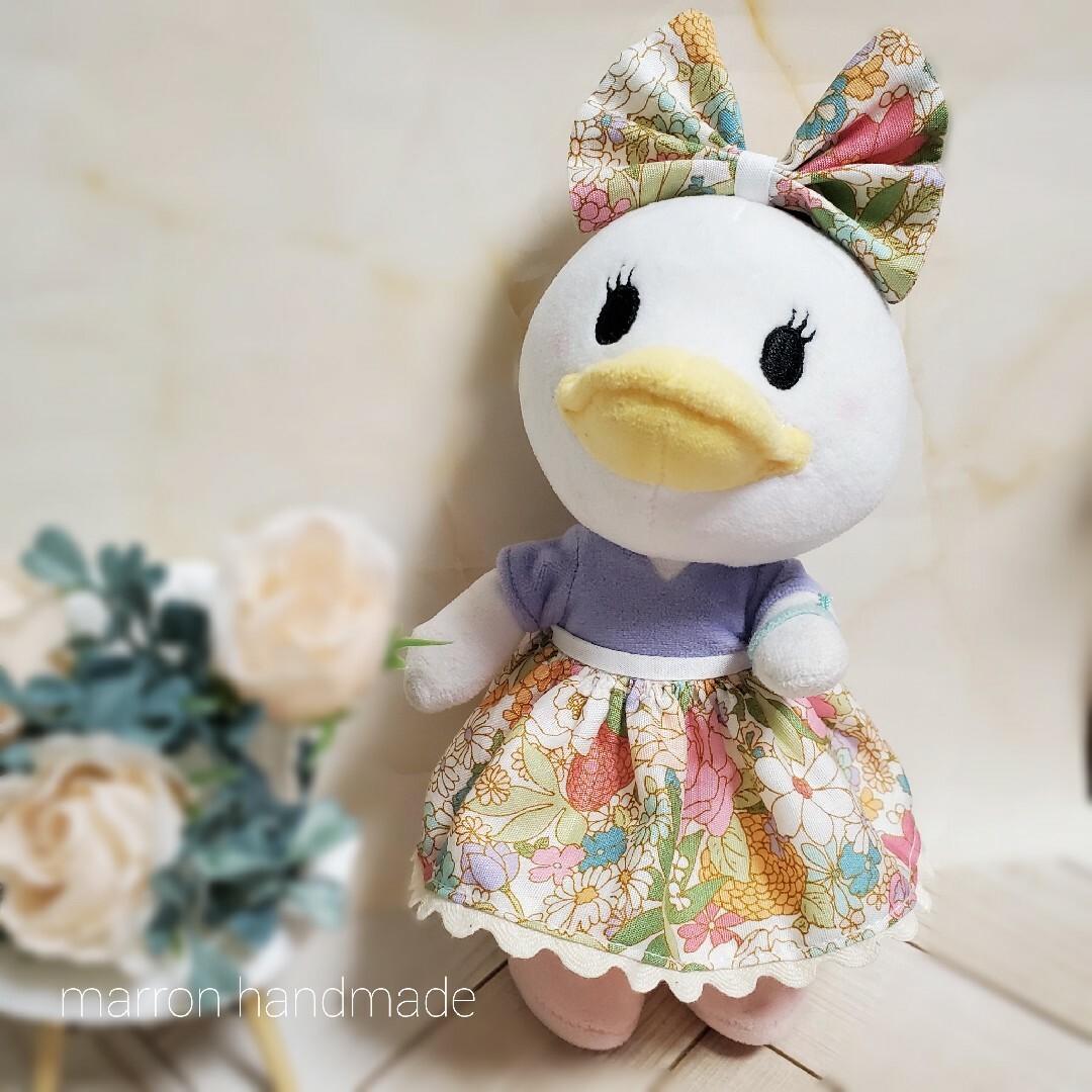 ディズニーぬいもーずコスチューム◎spring♡リボン&スカートset♡ エンタメ/ホビーのおもちゃ/ぬいぐるみ(キャラクターグッズ)の商品写真