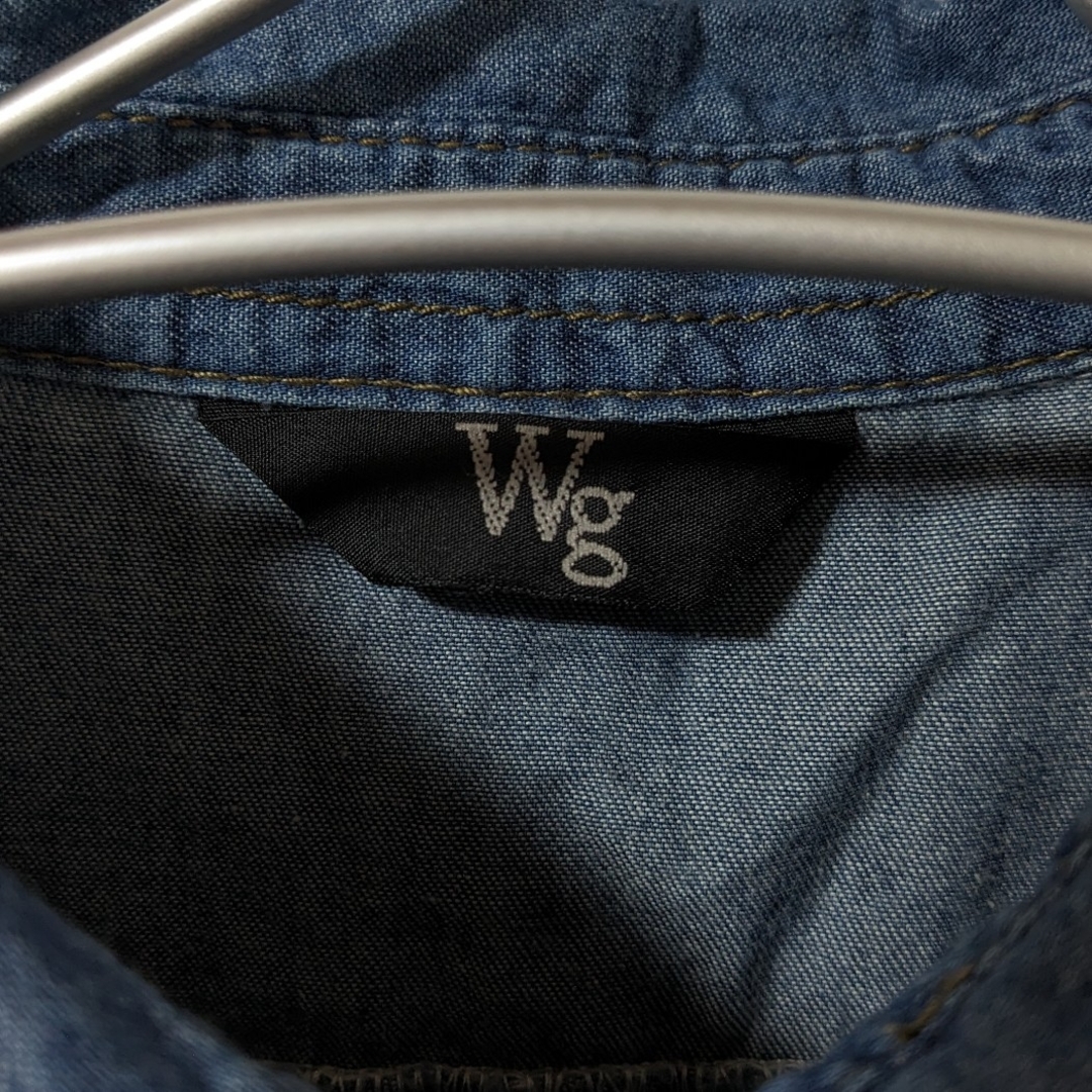 Wg ダブリュジー デニムシャツ 長袖シャツ レディース トップス ネイビー M レディースのトップス(シャツ/ブラウス(長袖/七分))の商品写真
