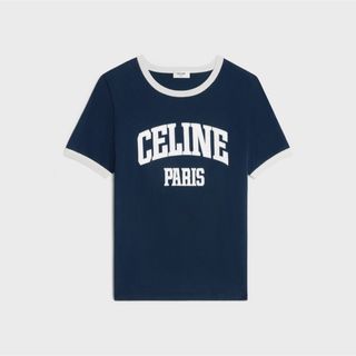 セリーヌ(celine)の新品 セリーヌ CELINE PARIS 70’S Tシャツ ネイビー ホワイト(Tシャツ(半袖/袖なし))