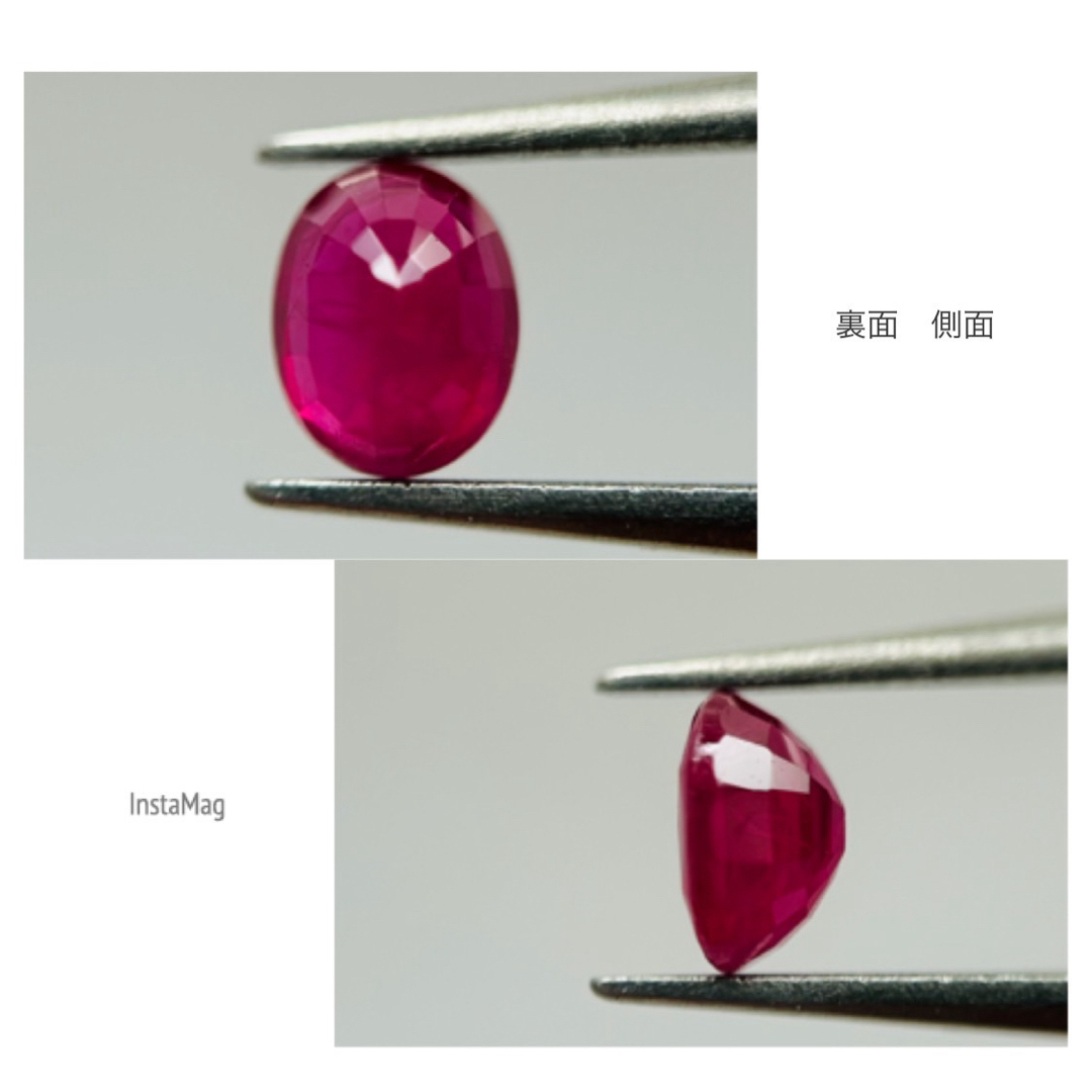 (R0417-3)『モゴック産』天然ルビー　ルース　0.470ct レディースのアクセサリー(その他)の商品写真