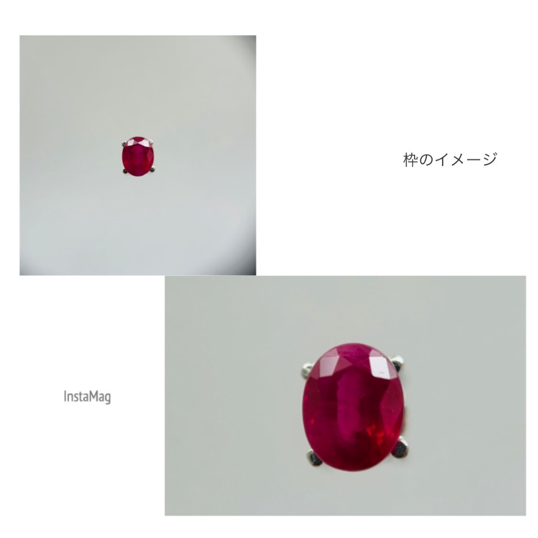 (R0417-3)『モゴック産』天然ルビー　ルース　0.470ct レディースのアクセサリー(その他)の商品写真