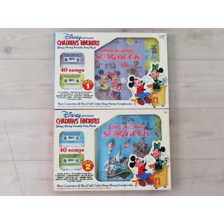 Disney - S03 希少 当時物 ディズニー Sing-Along カセットテープ 楽譜 本セット FUN PACK 1.2まとめ 1970-80年代③