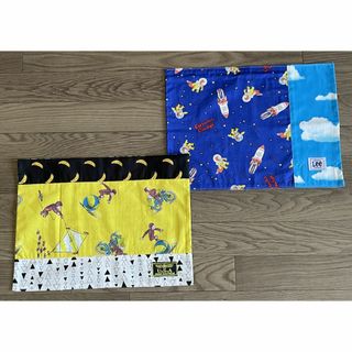 K/ジョージランチョンマット④＆⑥　コップ巾着セット(ランチボックス巾着)