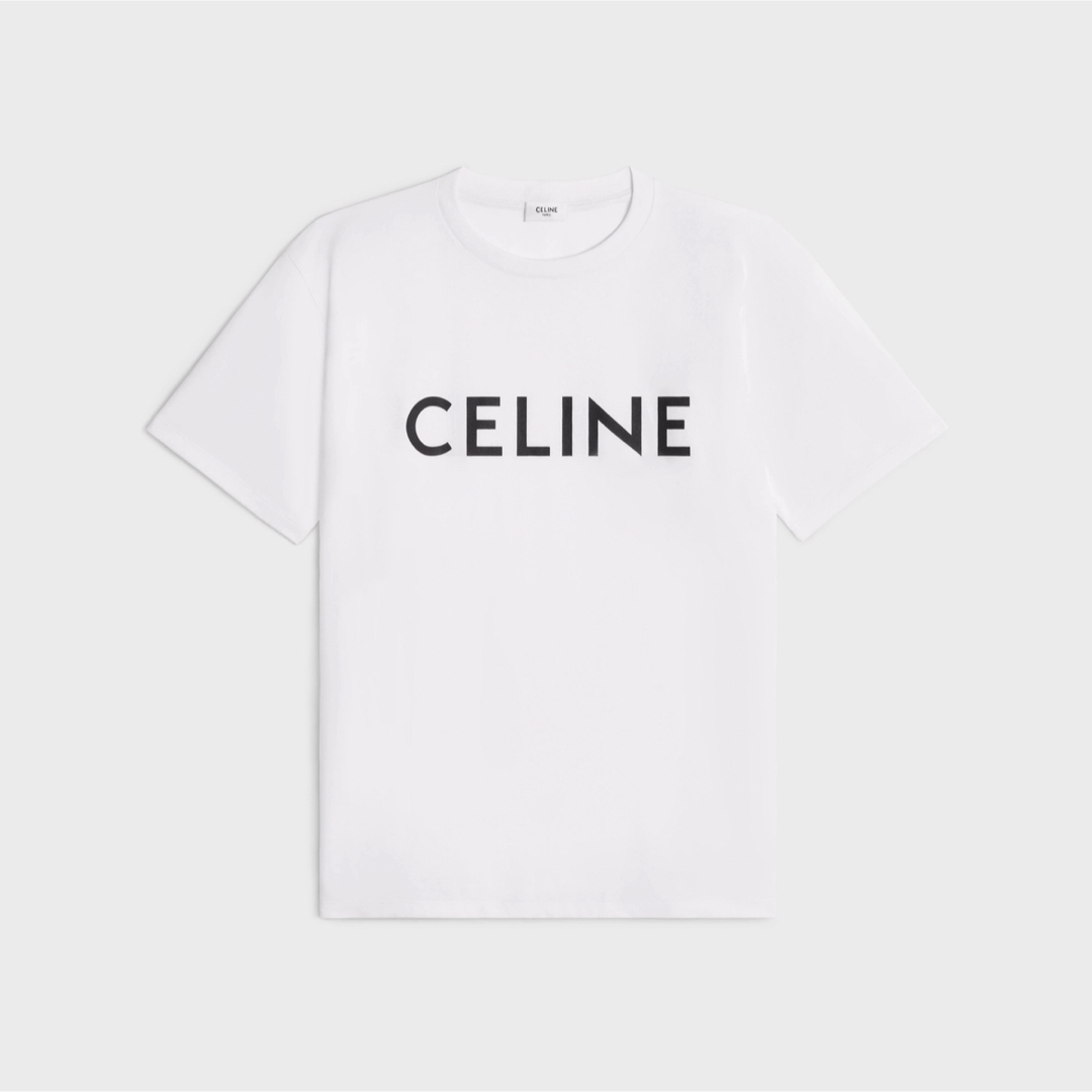 celine(セリーヌ)の新品 定番商品 CELINE セリーヌ ルーズ Tシャツ ホワイト レディースのトップス(Tシャツ(半袖/袖なし))の商品写真