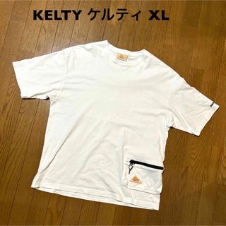 ケルティ(KELTY)のXLサイズ！KELTY ケルティ 古着半袖ポケットTシャツ 白(Tシャツ/カットソー(半袖/袖なし))