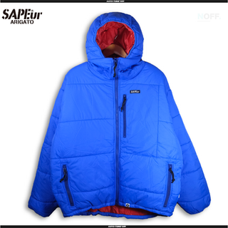 【値下げ中】SAPEur PUFF JACKET BLUE パフジャケットXL(その他)