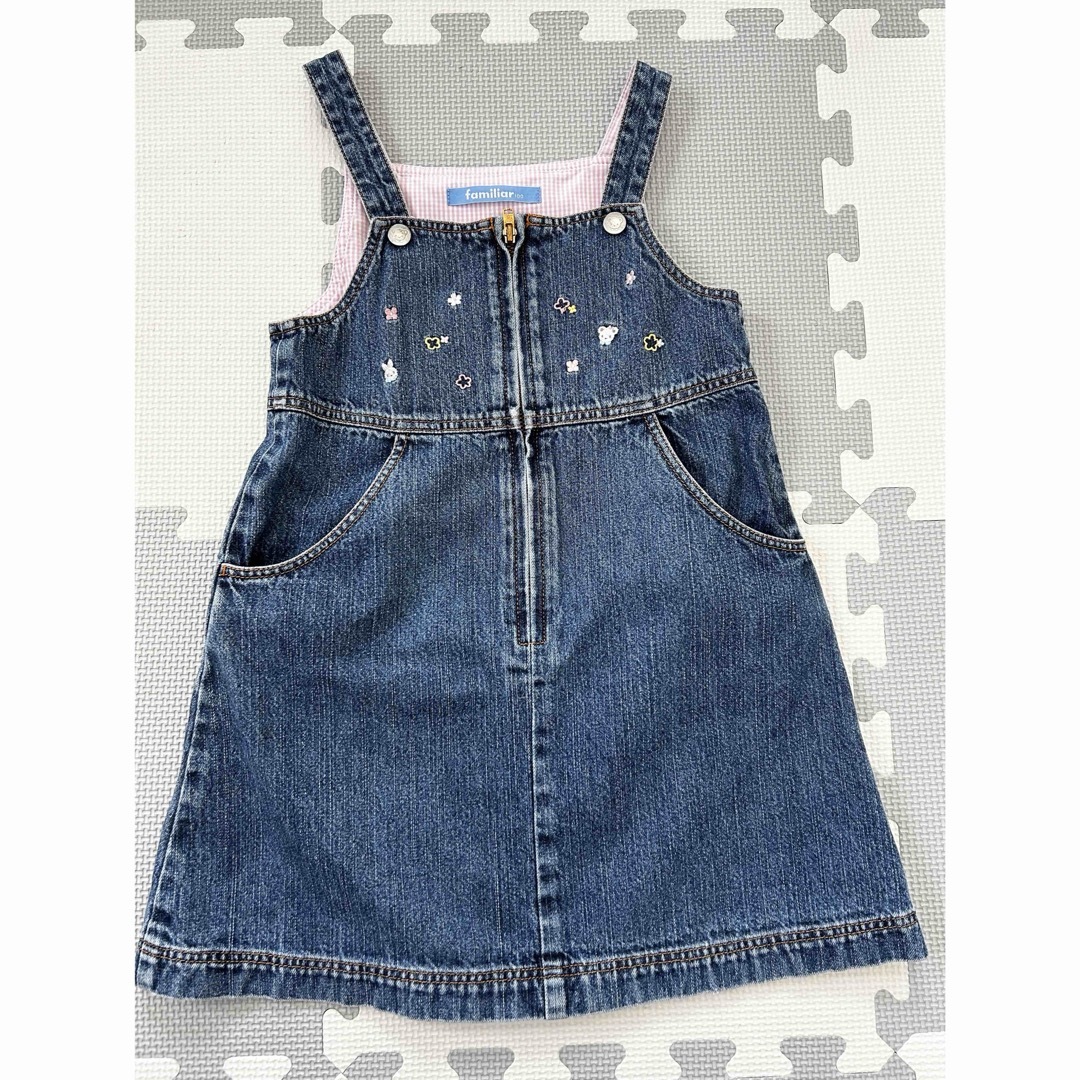 familiar(ファミリア)のfamiliar ジャンパースカート100cm キッズ/ベビー/マタニティのキッズ服女の子用(90cm~)(ワンピース)の商品写真