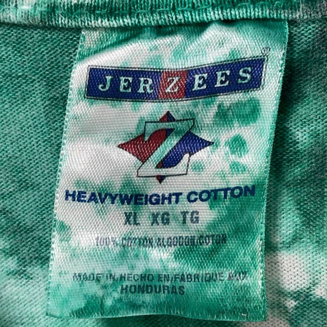 JERZEES(ジャージーズ)のJERZEES USA古着 ビッグサイズ 総柄刺繍Tシャツ XL メンズ メンズのトップス(Tシャツ/カットソー(半袖/袖なし))の商品写真