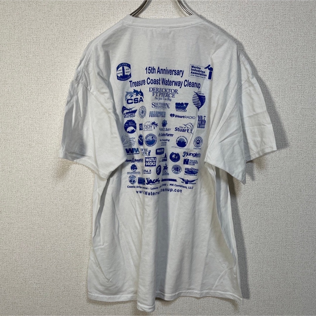 【ポートアンドカンパニー】半袖Tシャツ　イルカ　ウミガメカニ　マーメイド　白F9 メンズのトップス(Tシャツ/カットソー(半袖/袖なし))の商品写真